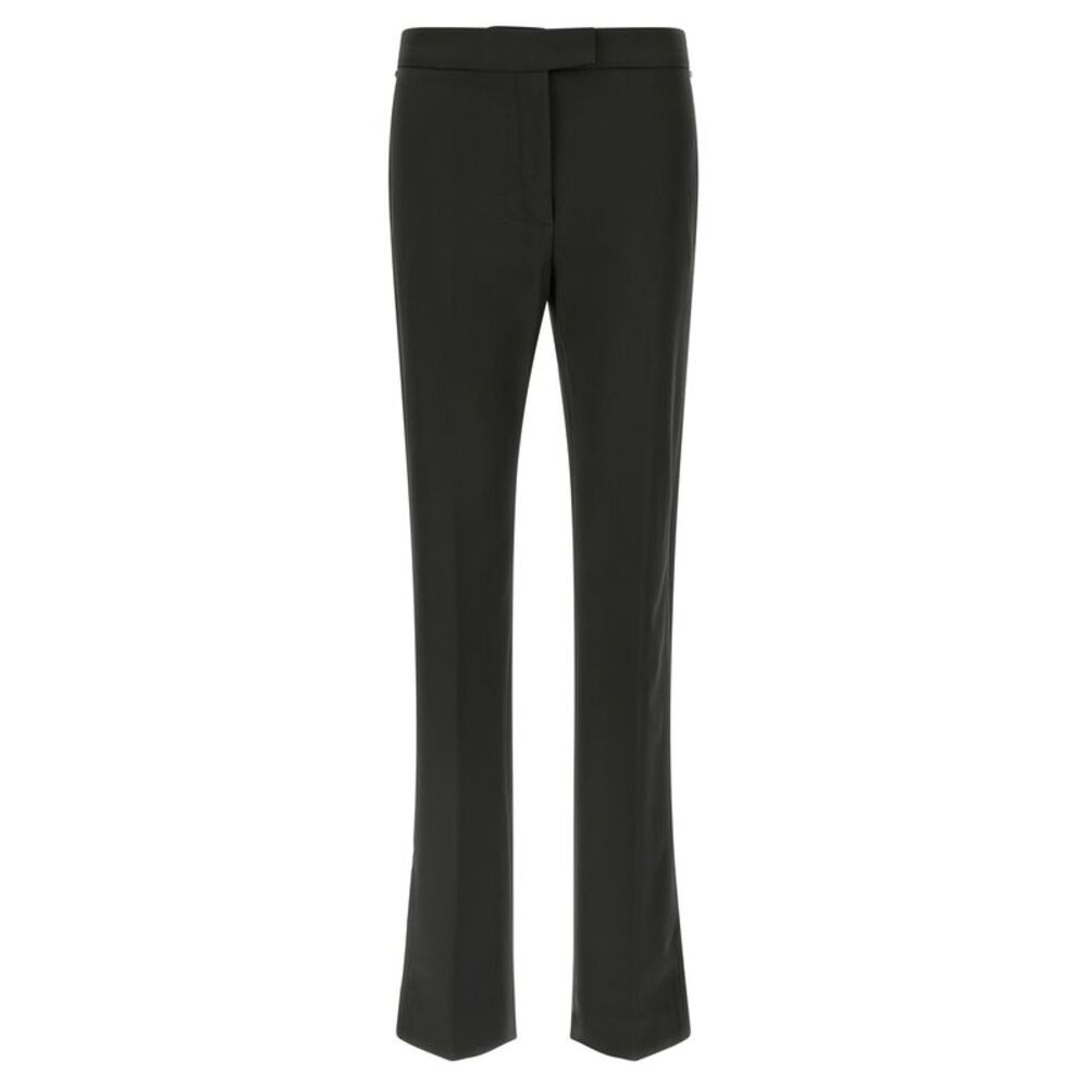 Sportmax Black Virgin Wool Flared Women's Pants